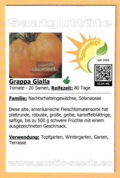 Tomate * Grappa Gialla * Fleischtomate * 20 Samen